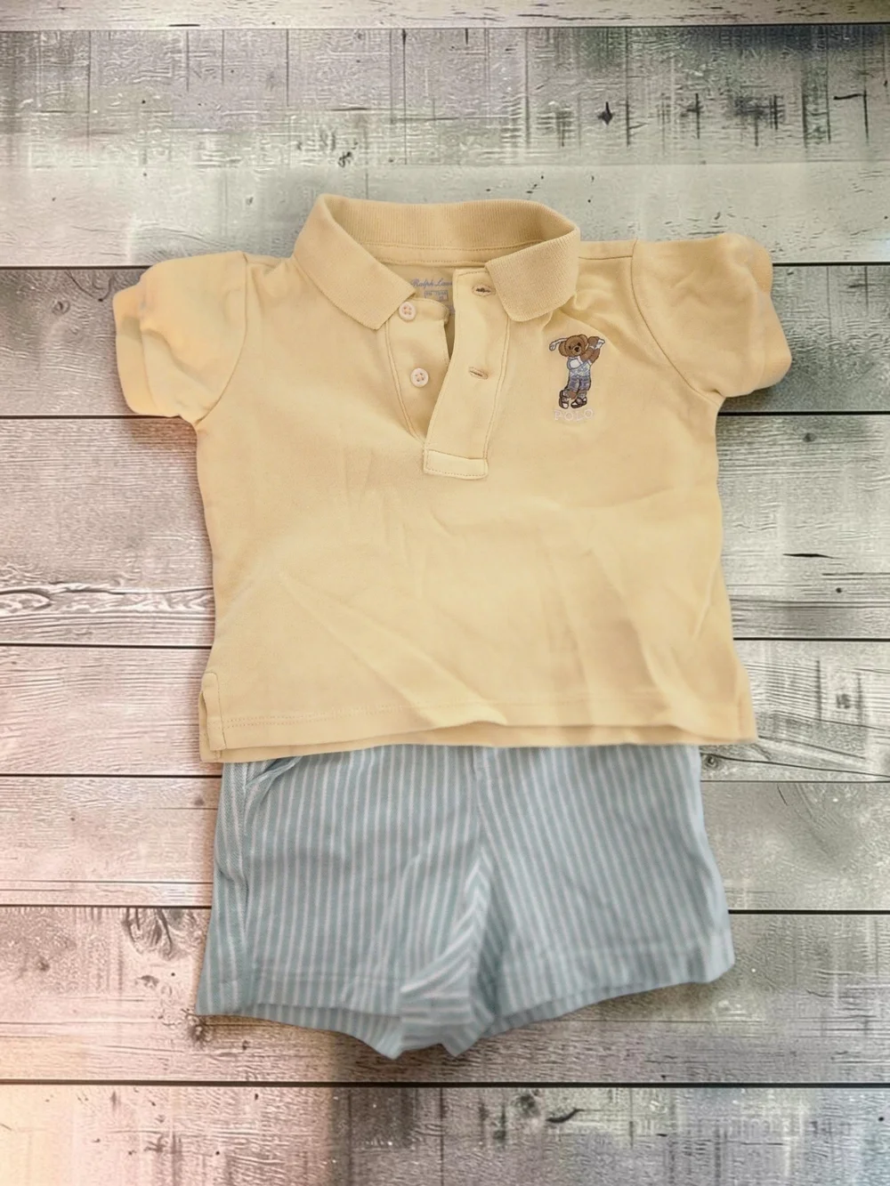 Ralph Lauren Polo Bear Golf Outfit 9M 2pc Set